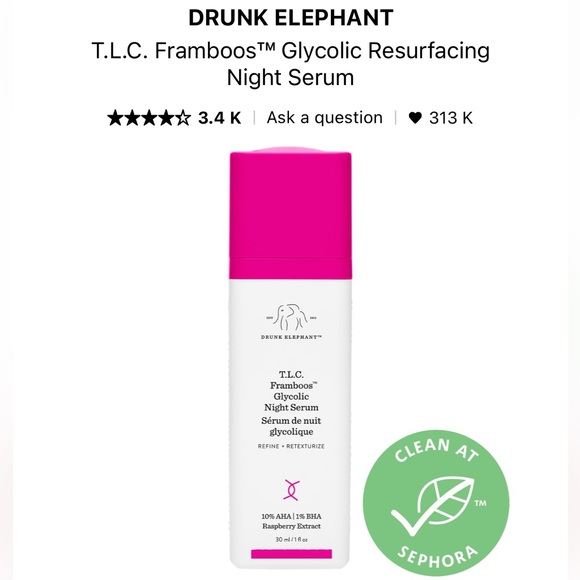 DRUNK ELEPHANT TLBC Framboos glycolic resurfacing night serum - Picture 2 of 4